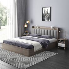 床现代简约1.8米双人床实木铺板1.5m出租房床经济型单人榻榻米