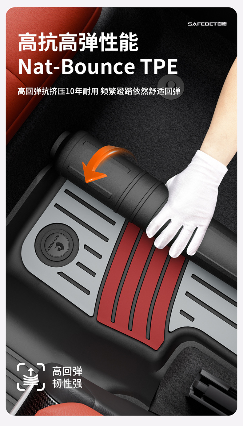 Toyota Prado Camry Highlander Avalon Rongfang Platinum 7 3X Special Colorful Tpe Car Floor Mats