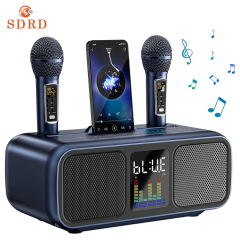 Sd318 bluetoothスピーカーデュアルスピーカーデュアル無線マイク携帯電話テレビ娯楽カラオケ一体型