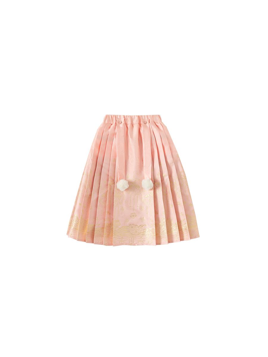 Ropa infantil Youbao, conjunto de dos piezas de Hanfu para niñas, estilo chino para otoño e invierno, traje de Año Nuevo, falda mamian de estilo chino para niños, falda para niños pequeños