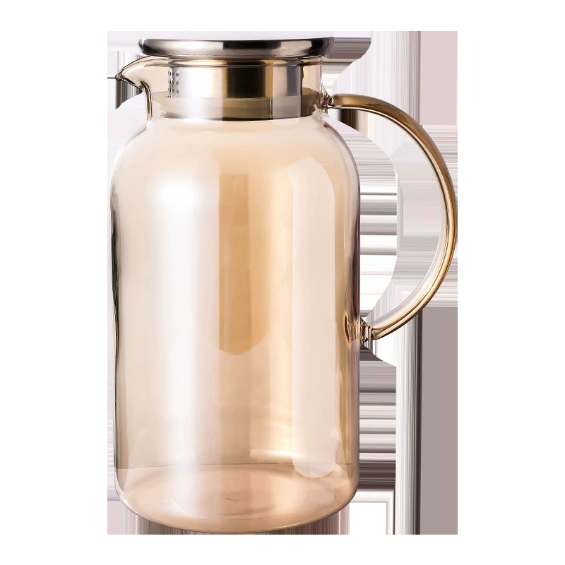 Retro glass capacious teapot for home use, tea