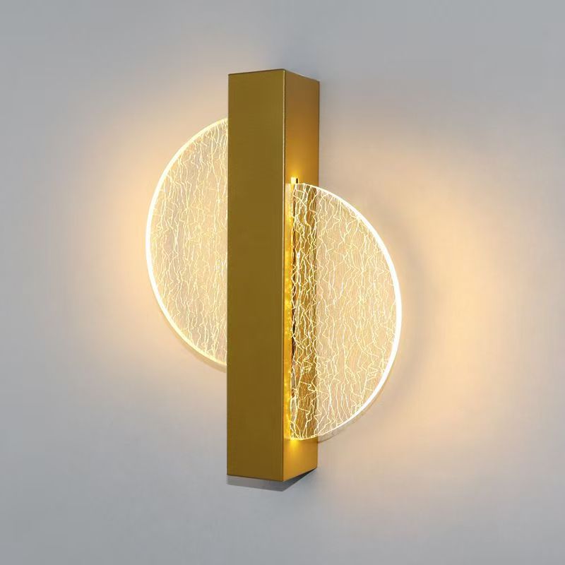 Luz de pared acrílica de lujo nórdica sala de estar televisión de fondo lámpara de pared interior pasillo dormitorio cabezal de cama lámpara de pared