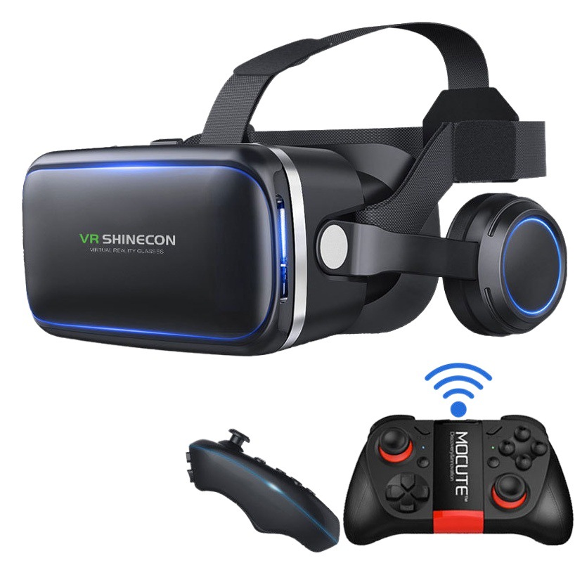 Selección transfronteriza VR SHINECON Qianhuan 6ta generación G04E versión de auriculares teléfono móvil 3D casco de realidad virtual gafas VR