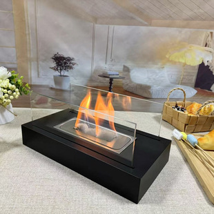 Alcohol Fireplace Outdoor Portable Small Stove Indoor Decoration Portable Desktop Real Stove Heating Atmosphere Real Fire Pit