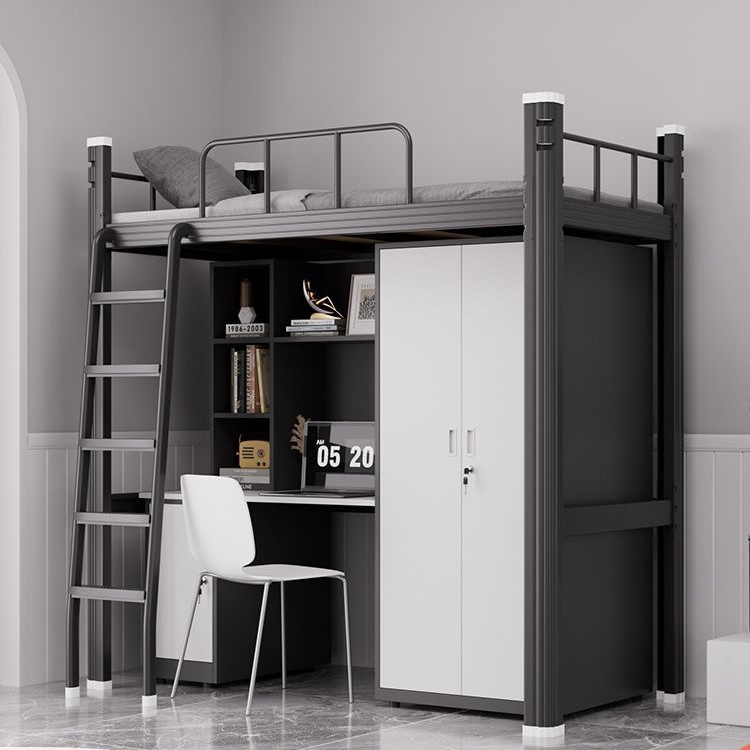 上床下桌组合床学生宿舍高架床小户型家用铁艺床单上层下空公寓床