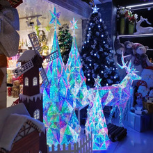 圣诞装饰幻彩发光摆件户外商场广场橱窗美陈圣诞节氛围布置装饰品
