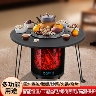 Flame Voice Multifunctional Heater Can Be Barbecue, Household Energy-Saving, Fast Heating, Tea-Making Electric Heater Around the Stove, Cross-Border