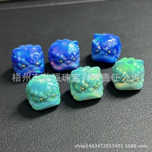 新品古玩醒狮子头欧泊石头人造11x10mm澳宝文玩醒狮欧珀