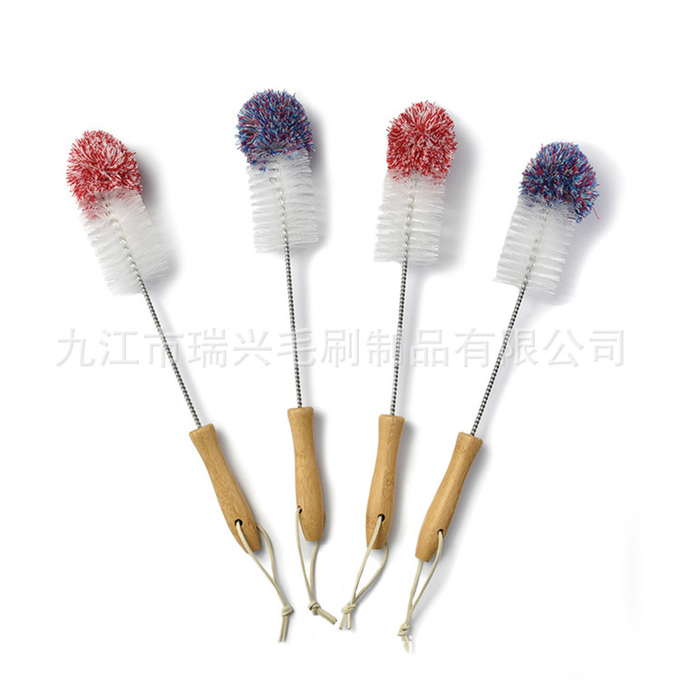 白尼龙蓝红棉线木手柄-A1