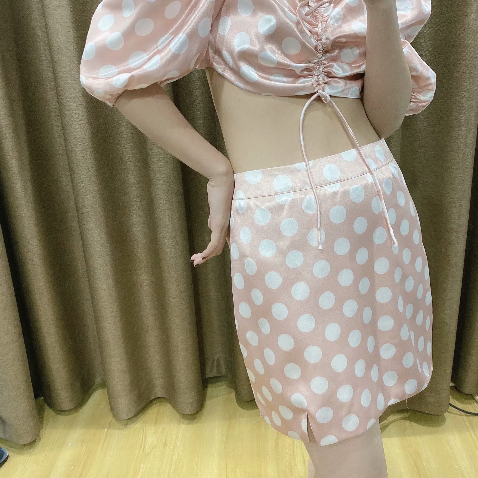 fashion polka dot package hip skirt  NSAM32395