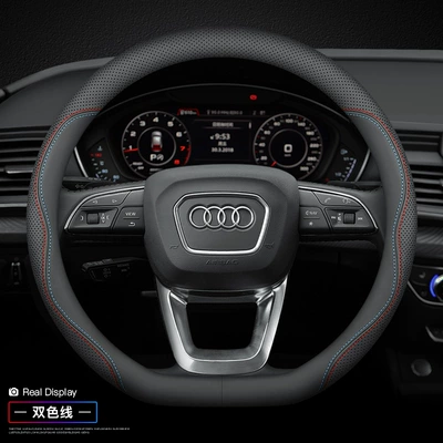 Steering wheel cover — C- class E-class c200l/e300l/glc260/glb/gla-class - d-shaped-ultra-thin-model-two-color-thread-without-label-other