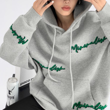 2025新款薄款/加绒款牛奶丝复合卫衣 整件绣花 连帽秋冬卫衣