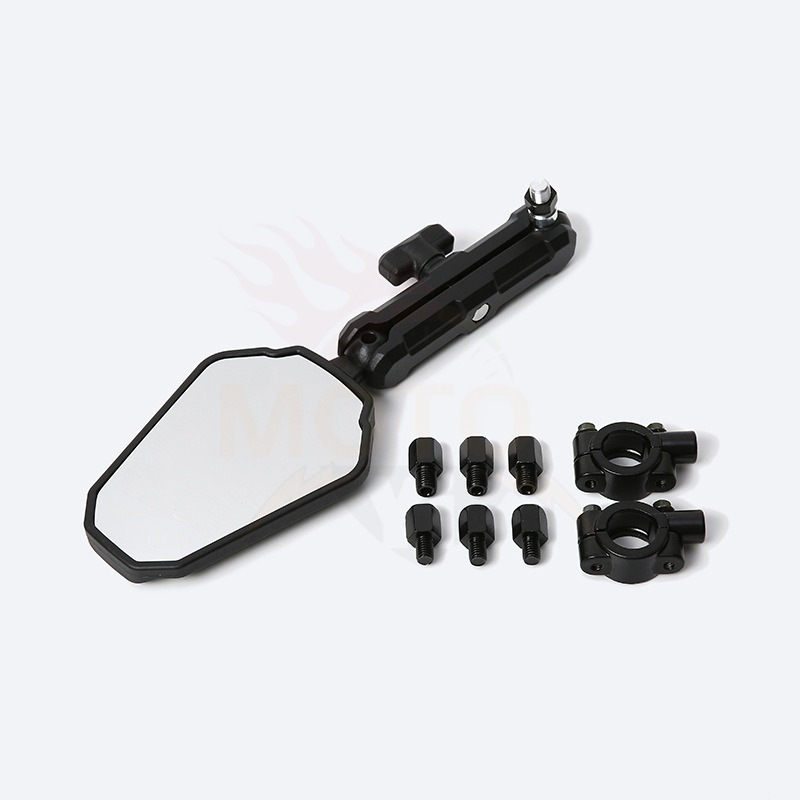 Espejo retrovisor de aleación de aluminio de motocicleta gran campo de visión retrovisor plegable espejo retrovisor universal espejo retrovisor accesorios