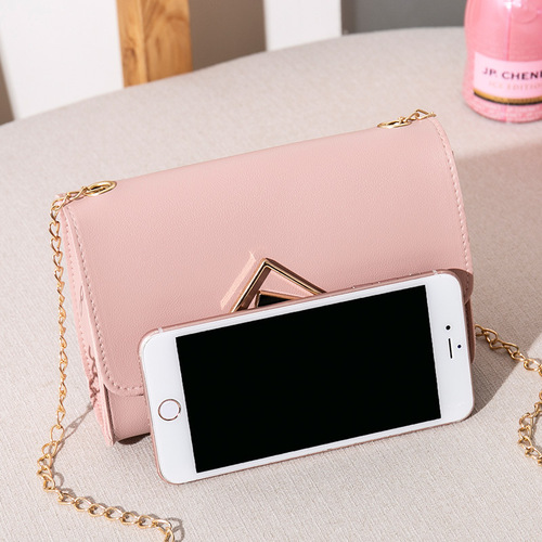 Summer New Korean Style Women's Crossbody Bag Square Clasp Single Shoulder Chain Chain Small Square Bag Little Bag
