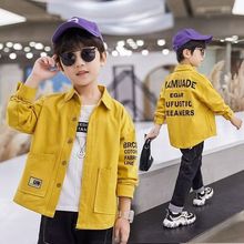 男童衬衫春秋款儿童韩版新款洋气外套中大童休闲外穿长袖上衣潮