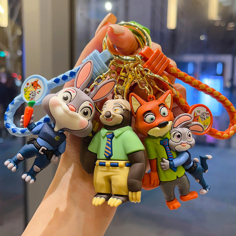 Zootopia keychain pendant cute Judy Nick keychain for men and women, small bag accessory, gift wholesale