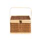 2025 Mid-Autumn Festival Bamboo Basket Gift Box Square Large Capacity Portable Bamboo Basket Food Gift Packaging Box with Logo