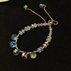 Brand crystal bracelet, adjustable chain, Korean style, simple and elegant design