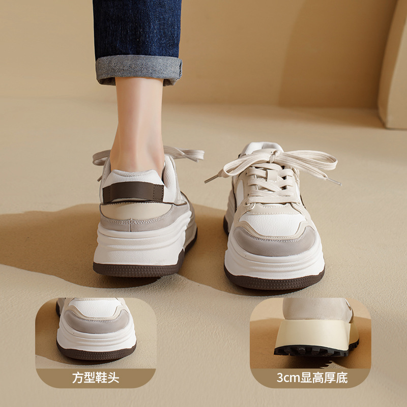 Zapatillas Retro Augu Shiden para Mujer, Primavera 2026, Color Negro y Blanco Panda, Calzado Deportivo Casual que Estiliza el Pie