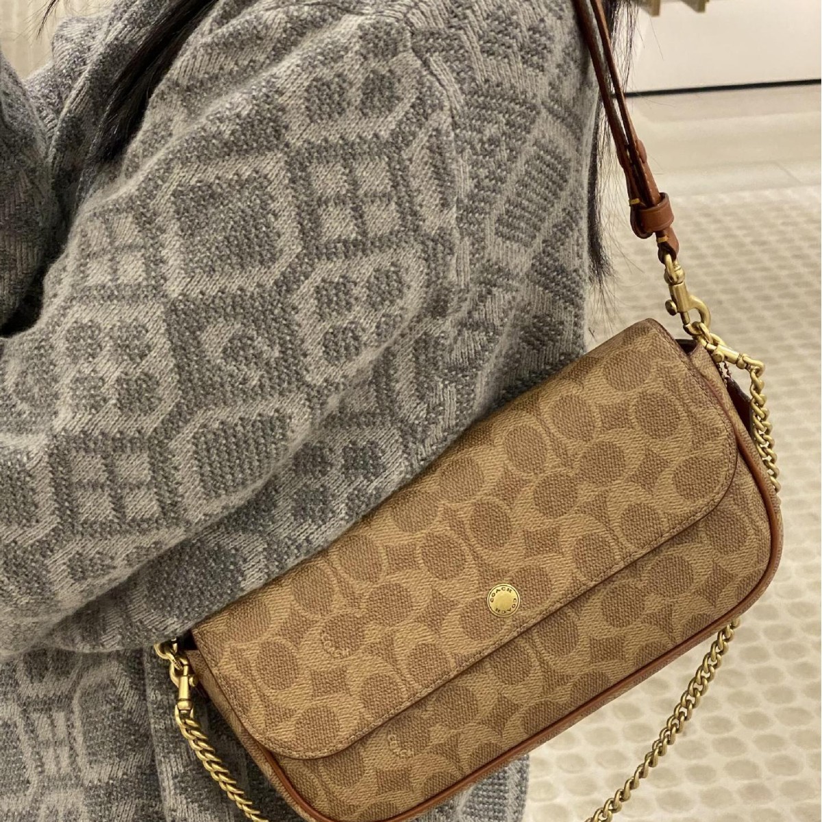 Koujia 2025 New Brook Flap Baguette Bag Underarm Bag Shoulder Handbag Crossbody Chain Mahjong Bag For Women - Thumbnail 3