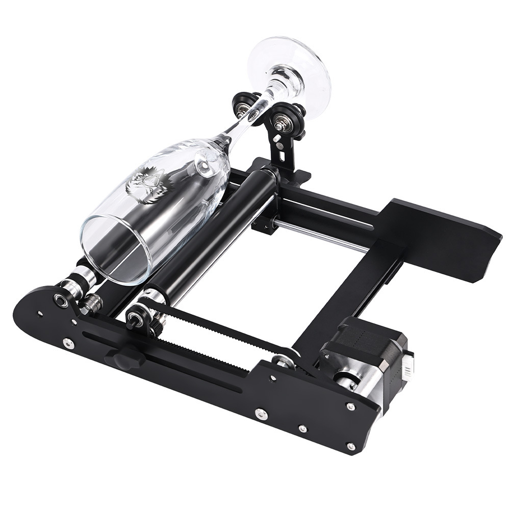 无级别可调节雕刻机旋转滚轴平台激光配件圆柱形易拉罐数控切割机