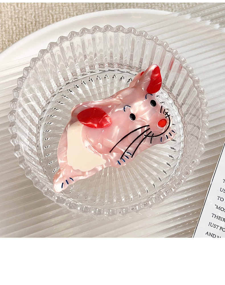 Cute Style Cute Women's Animal Puffer Fish Black Fox Acetic Acid Sheets Hair Claws