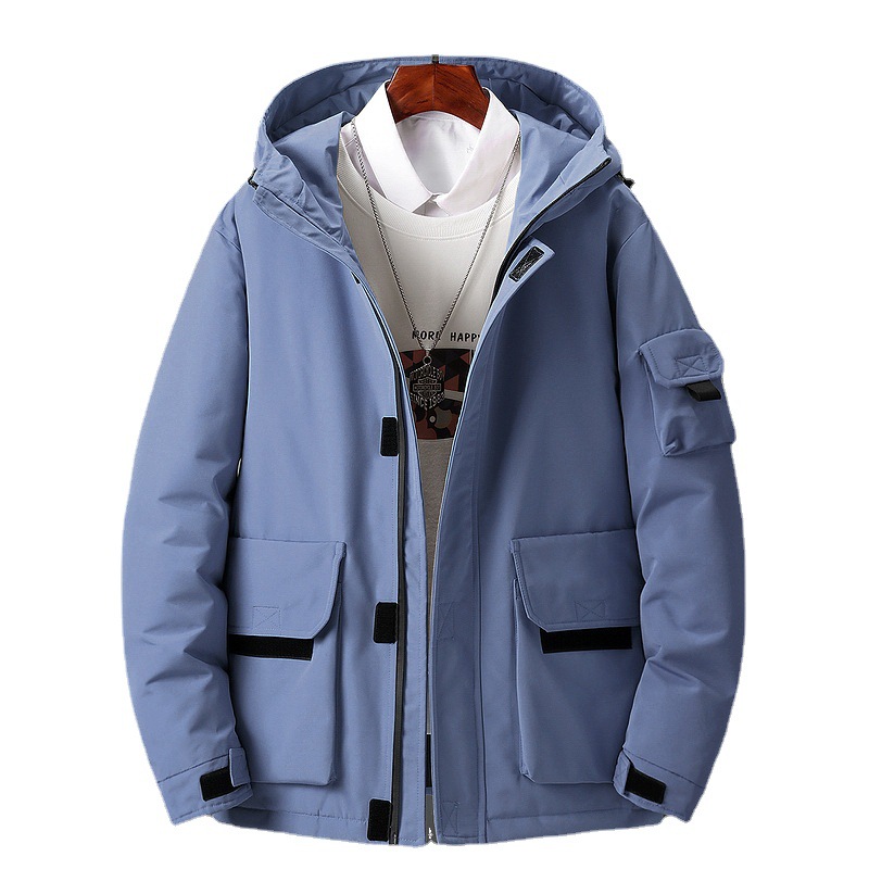 Abajo Chaqueta corta invierno 2023 nuevo estilo coreano de moda ropa de trabajo ligero guapo ropa de invierno engrosada abrigo de hombre