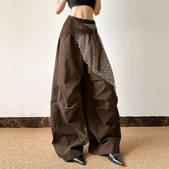 アメリカンレトロプリーツバットカーテンジェンガワイドレッグパンツレディースルーズジャズホットガールヒップホップダンスワークウェアシミターパンツ