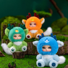 本物の山海経シリーズ明箱ペンダントかわいい縁起の良いキリンビニール人形神獣キリン貔貅人形