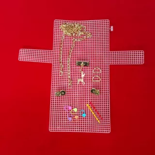 DIY手工编织小鹿款马蹄包塑料网格片零钱包斜挎包套装材料包