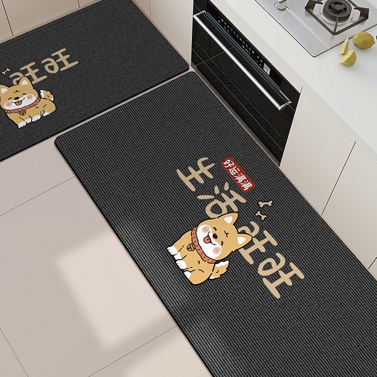 新しいキッチン専用フロアマット、厚みのある汚れ防止、油吸収性、水吸収性マット、拭き取り可能、洗濯不要、耐摩耗性フットマット、保護コースター|undefined
