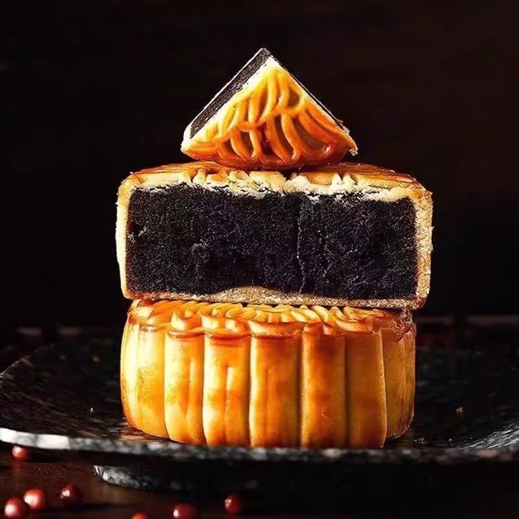 正宗柴火黑豆沙月饼点心糕点百年老字号广式手工传统月饼零食批发|undefined