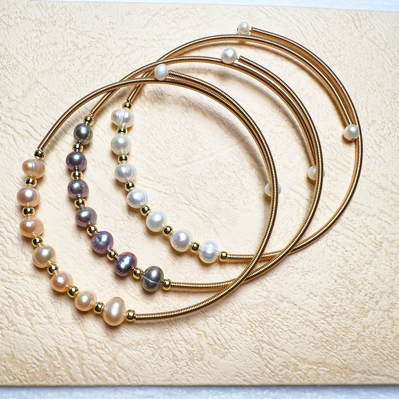 Freshwater Pearl Bracelet 14K Hand-Wound Wire Multiple Styles to Choose from Accessories Color Retention Women's Bracelet Gift Freshwater Pearl Bracelet 14K Hand-Wound Wire Multiple Styles to Choose from Accessories Color Retention Women's Bracelet Gift