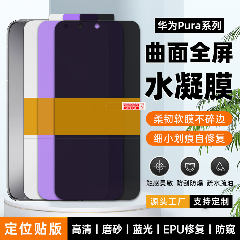 适用华为PURA p80pro+/Ultra高清tpu手机水凝膜 自修复EPU水晶膜|undefined