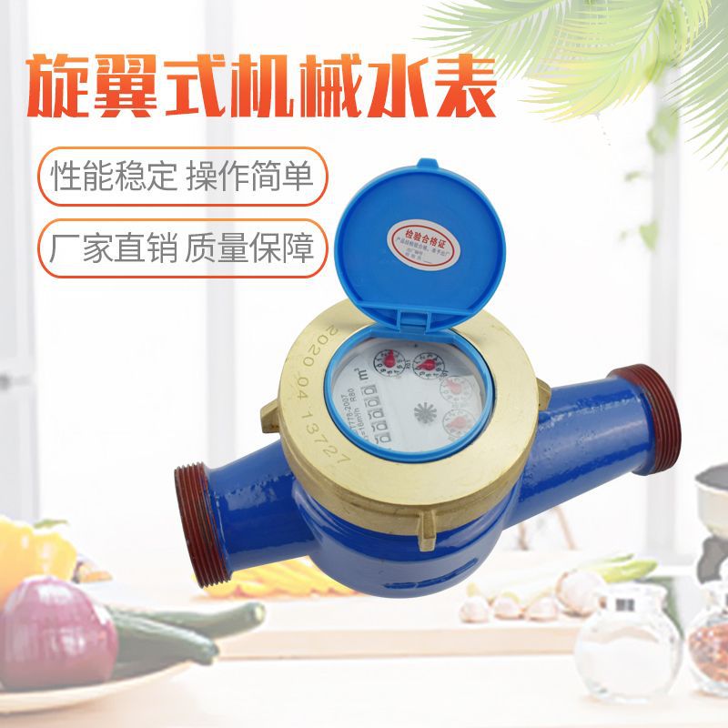 出租房家用旋翼螺翼机械直读湿式自来水表防冻数字机械智能冷水表