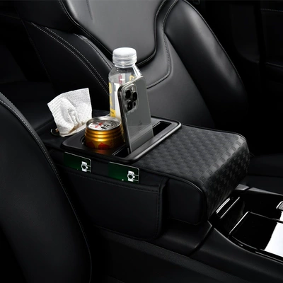 Factory stock, original car armrest box heightening pads, universal car center console armrest box pads, cross-border e-commerce supply (Armrest box pad) - classic-black