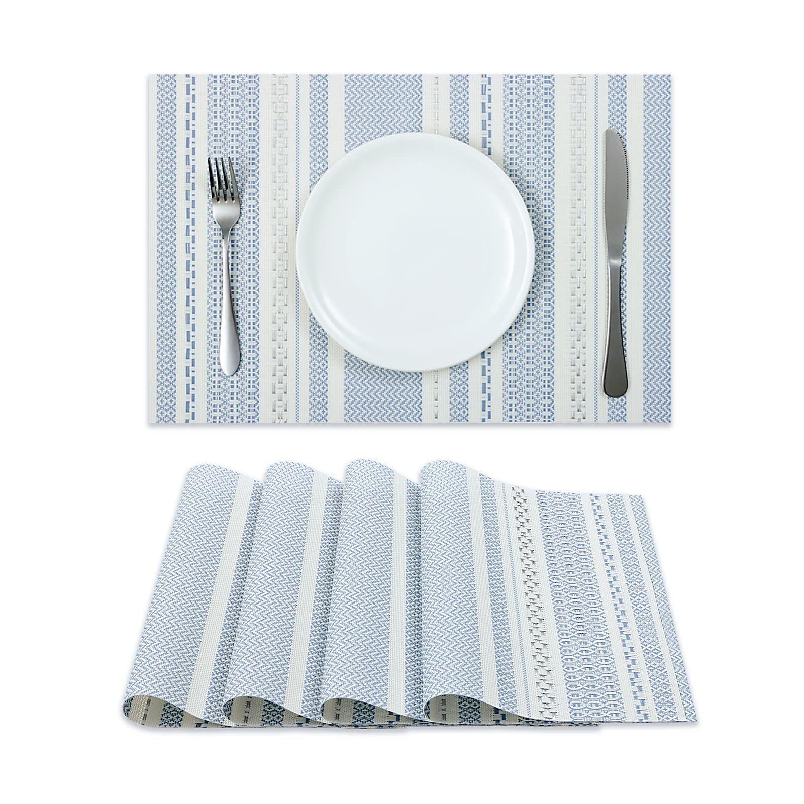 Estilo nórdico tejido PVC placemat bohemio jacquard placemat posavasos Hotel antideslizante posavasos aislamiento estera de la tabla
