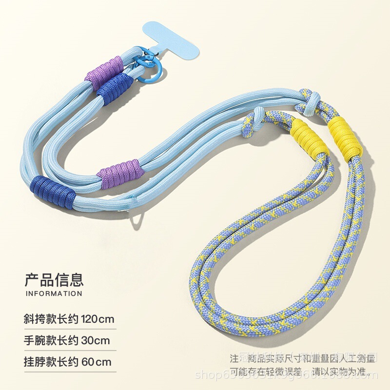 クロスボーダーワンロープ三目的スプライシングクロスボディ携帯電話ストラップショルダーストラップ固定クリップ首吊り頑丈な人形調節可能|undefined