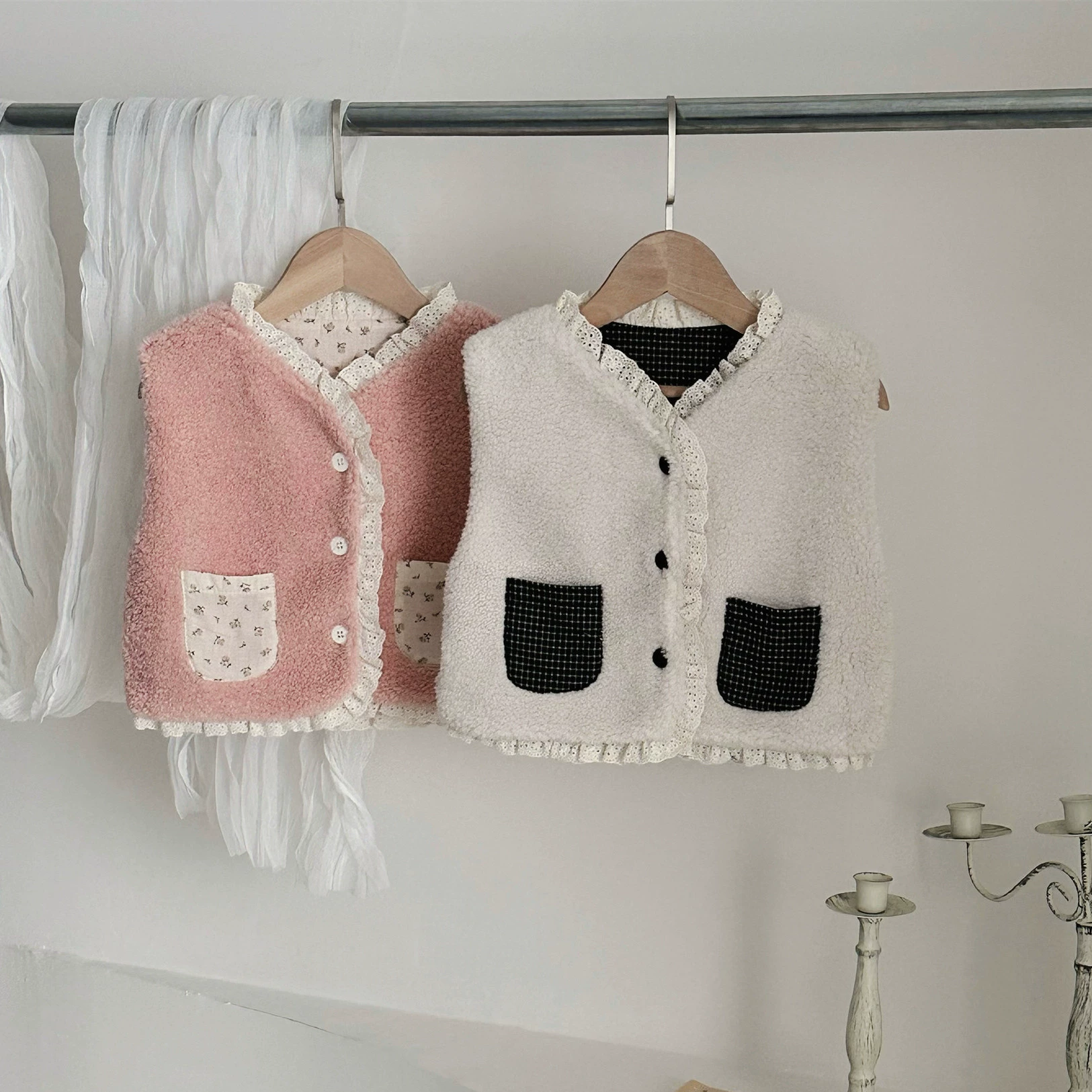 Brand children's keep warm vest girl's