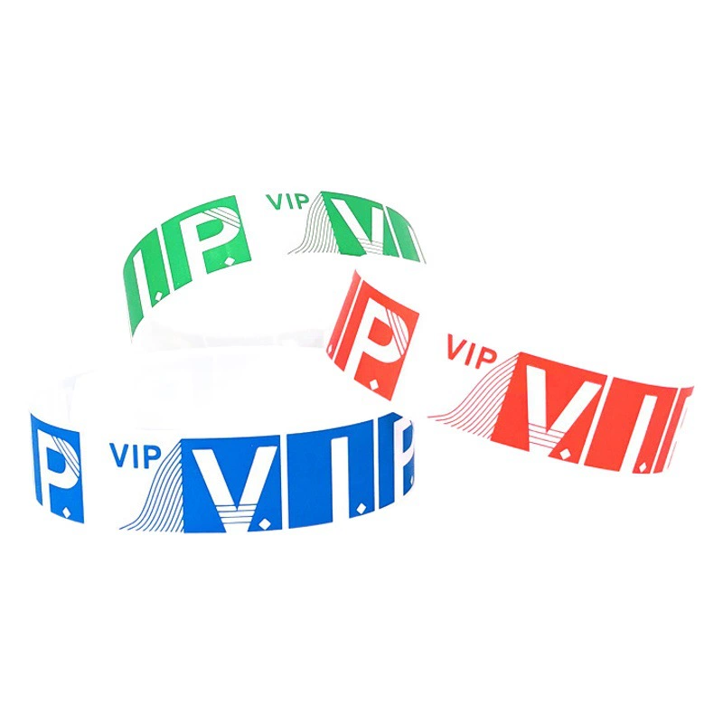 Одноразовый браслет-браслет, водонепроницаемый и устойчивый к разрыву, из синтетической бумаги, входной билет для детской площадки