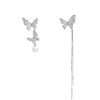 Fashionable earrings, advanced silver needle, silver 925 sample, high-quality style