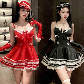 夜酥情趣内衣可爱公主裙女仆女佣游戏红制服角色扮演性感套装5105