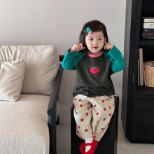 女童拼色卫衣套装秋季婴儿宝宝衣服2025秋款新品韩版童装儿童秋装