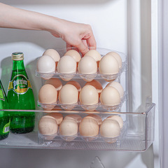 Egg storage box for home refrigerator side door shelf transparent 24-grid egg rack kitchen foldable egg holder stand