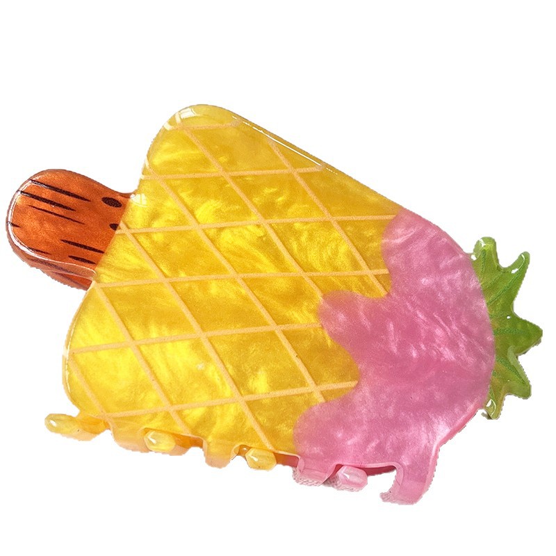 Frutas de verano helado estilo agarrar clips dulce clips de tiburón clips creativo acrílico detrás de la cabeza