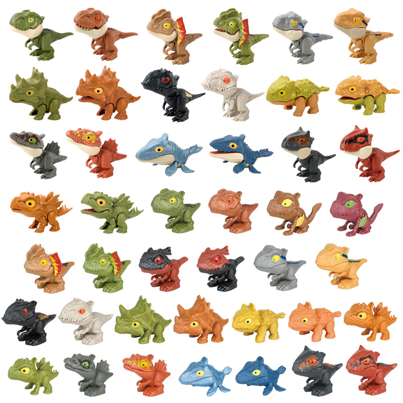 Dedo mordido dinosaurio juguete articulación móvil T-Rex modelo de simulación adornamiento colgante versión Q dinosaurio cognición
