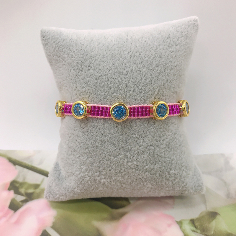 1 Piece, 1 Set Quantity Holiday, Travel Occasion Glass, glass Material Ethnic Style Devil's Eye Glass Glass Women's Bracelets