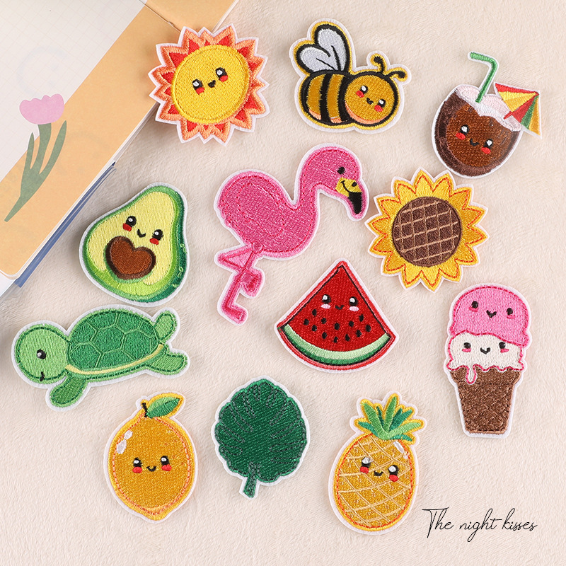 Computer Embroidery Label Cartoon Animal Fruit Cloth Label Clothing Accessories Coat Hood Decoration Hand Account Patch Embroidery Cloth Paste Computer Embroidery Label Cartoon Animal Fruit Cloth Label Clothing Accessories Coat Hood Decoration Hand Account Patch Embroidery Cloth Paste
