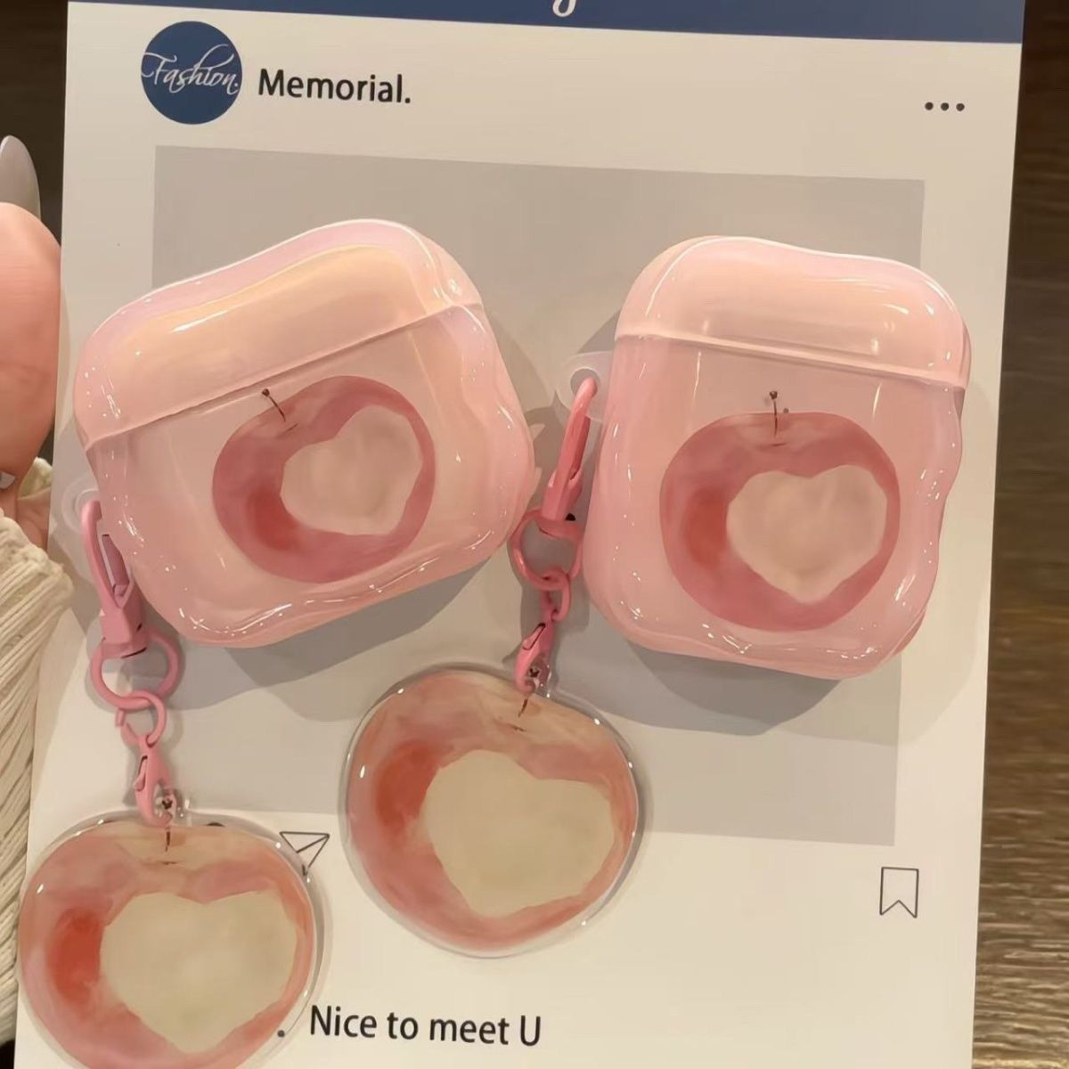 Apple de amor es adecuado para airpods4 generación auriculares airpodspro3 generación 2 generación caso de protección bluetooth Apple