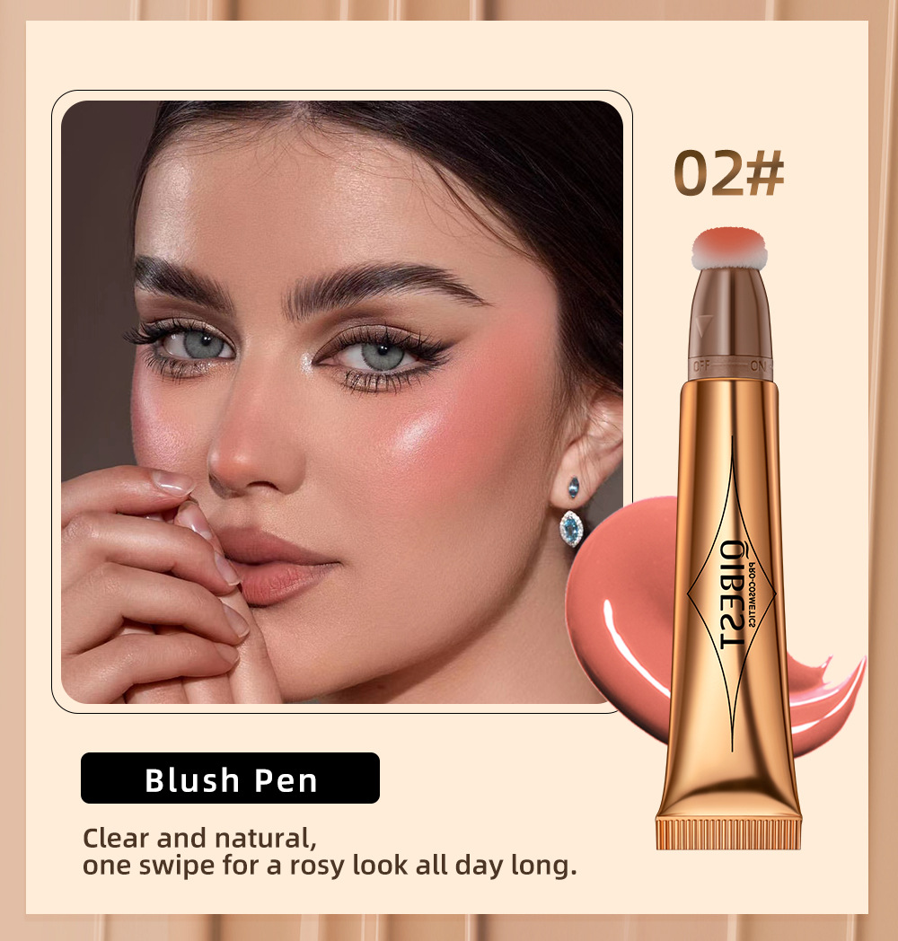 QIBEST multi-functional makeup pen, Blush, highlighter Contouring pen, pearlescent fine sparkle, matte finish naturally brightens facial makeup undefined